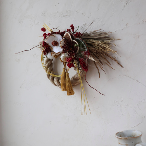 即日発送】お正月飾り2026 / しめ飾り しめ縄 しめ縄リース 水引飾り