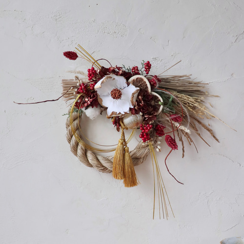 即日発送】お正月飾り2026 / しめ飾り しめ縄 しめ縄リース 水引飾り