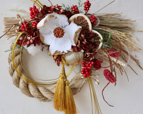 即日発送】お正月飾り2026 / しめ飾り しめ縄 しめ縄リース 水引飾り