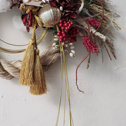 即日発送】お正月飾り2026 / しめ飾り しめ縄 しめ縄リース 水引飾り