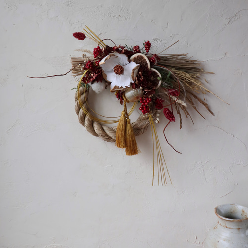 即日発送】お正月飾り2026 / しめ飾り しめ縄 しめ縄リース 水引飾り