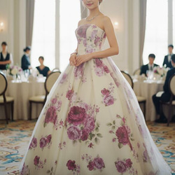 ウェディングドレス カラードレス 赤 ワインレッド7号9号11号13号