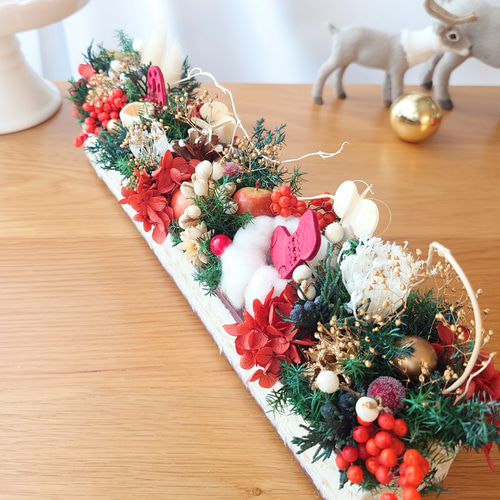 Creema限定亅クリスマスアレンジ ギフトボックス プリザーブドフラワー