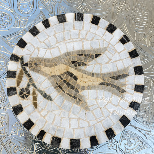 チュニジア　モザイクタイル画　女神 チュニジアモザイクタイル画女神