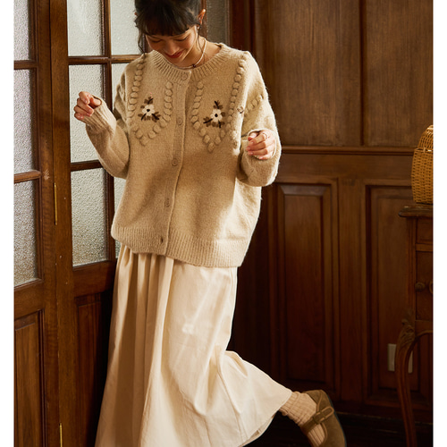 ポップコーン ケーブルニットカーディガン idem（イデム）の「popcorn cable knit cardigan / ポップコーン