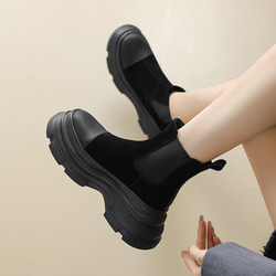 秋冬女式真皮鞋厚底鞋舒適雪靴短靴 22 公分-24.5 公分 #868⭐免運費⭐ 第16張的照片
