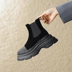 秋冬女式真皮鞋厚底鞋舒適雪靴短靴 22 公分-24.5 公分 #868⭐免運費⭐ 第19張的照片