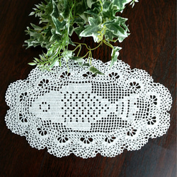 レース編み✻バラのドイリー✻レトロ✻テーブルウェア✻花 テーブル