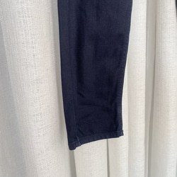 深黑藍經典低腰簡約白釦下身褲長褲窄管褲鉛筆褲AB褲 vintage 第3張的照片