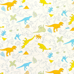 オックス生地【50×110cm】恐竜 ダイナソー カラフル 賑やか 生地 布 4枚目の画像