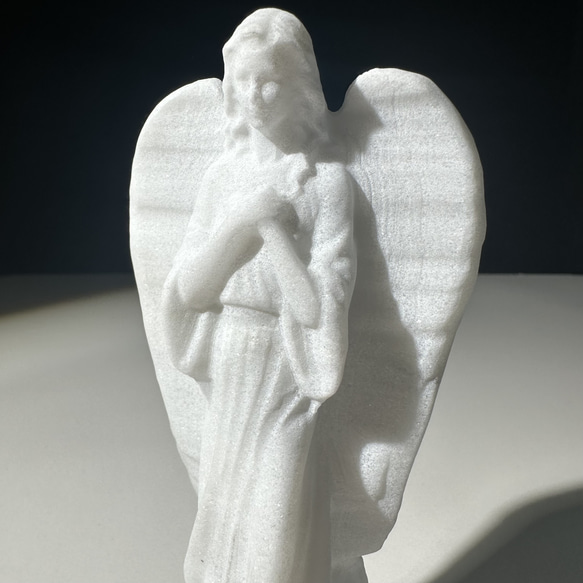 天然石アラパスタの天使　置物　彫物 4枚目の画像