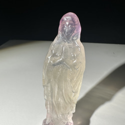 天然石フローライトのマリア様　置物彫物 6枚目の画像