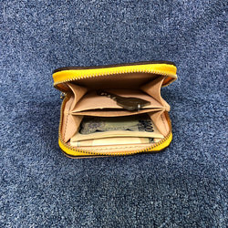 革　コンパクト　お散歩　財布　カードケース　コインケース　ブラウン 3枚目の画像