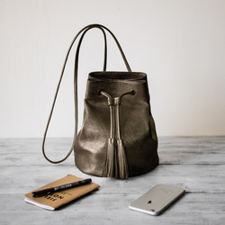 ⚮̈ミナペルホネン forest tile beige ネリオバッグ 巾着バッグ