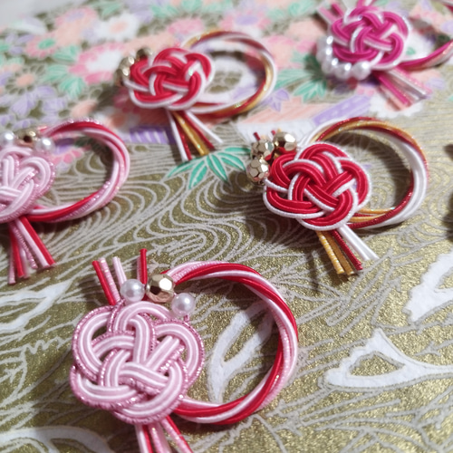 水引パーツ ミニミニリース 6個SET その他雑貨 梅乃-Mizuhikiya- 通販