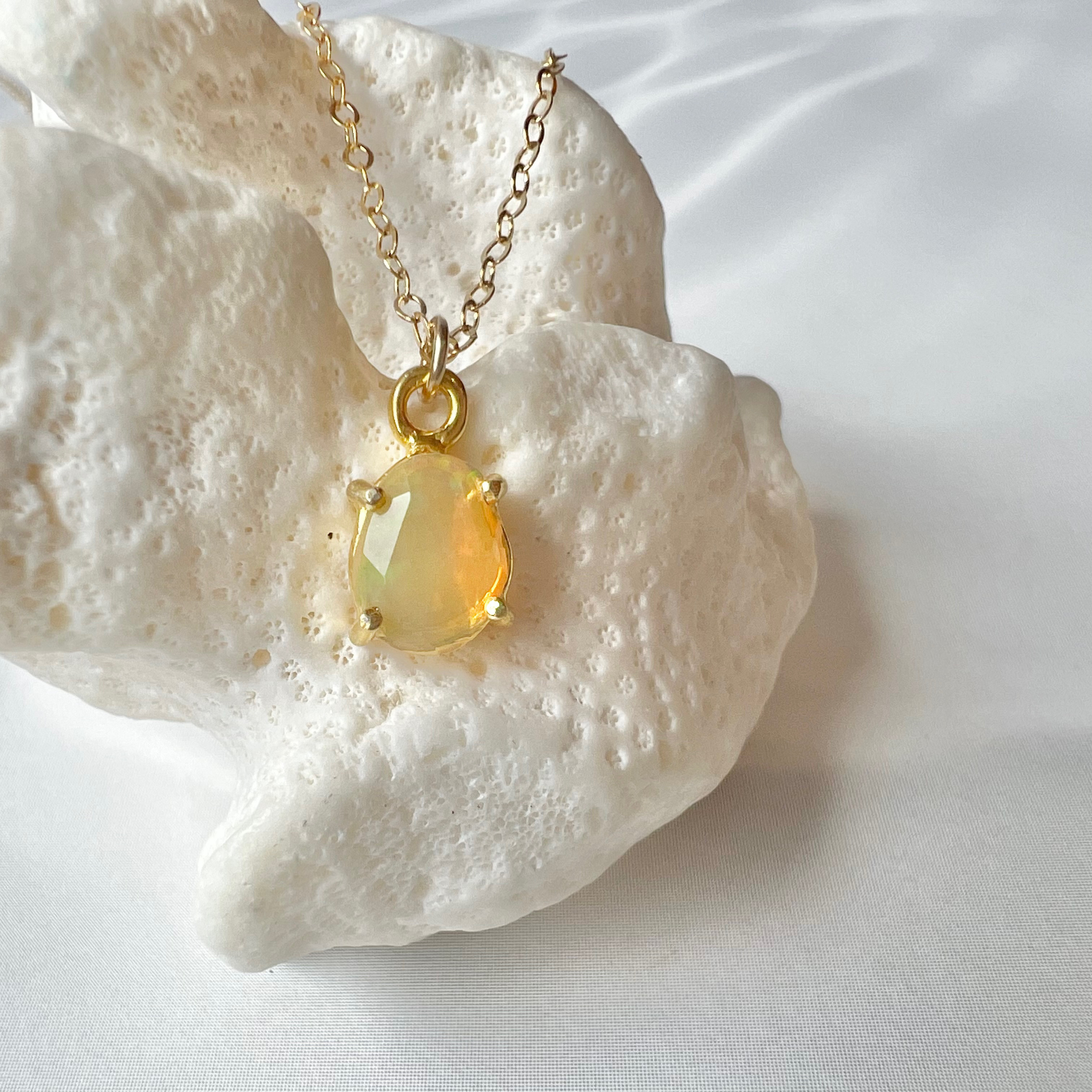 14kgf うちの子 写真 名入れ プレシャスオパール エメラルドネックレス 5月誕生石】エメラルドペンダントネックレス/14KGF/シルバー925