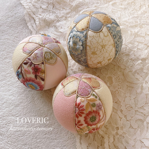 手鞠 手毬 てまり 刺繍シマエナガ 鳥 No.161ハンドメイド