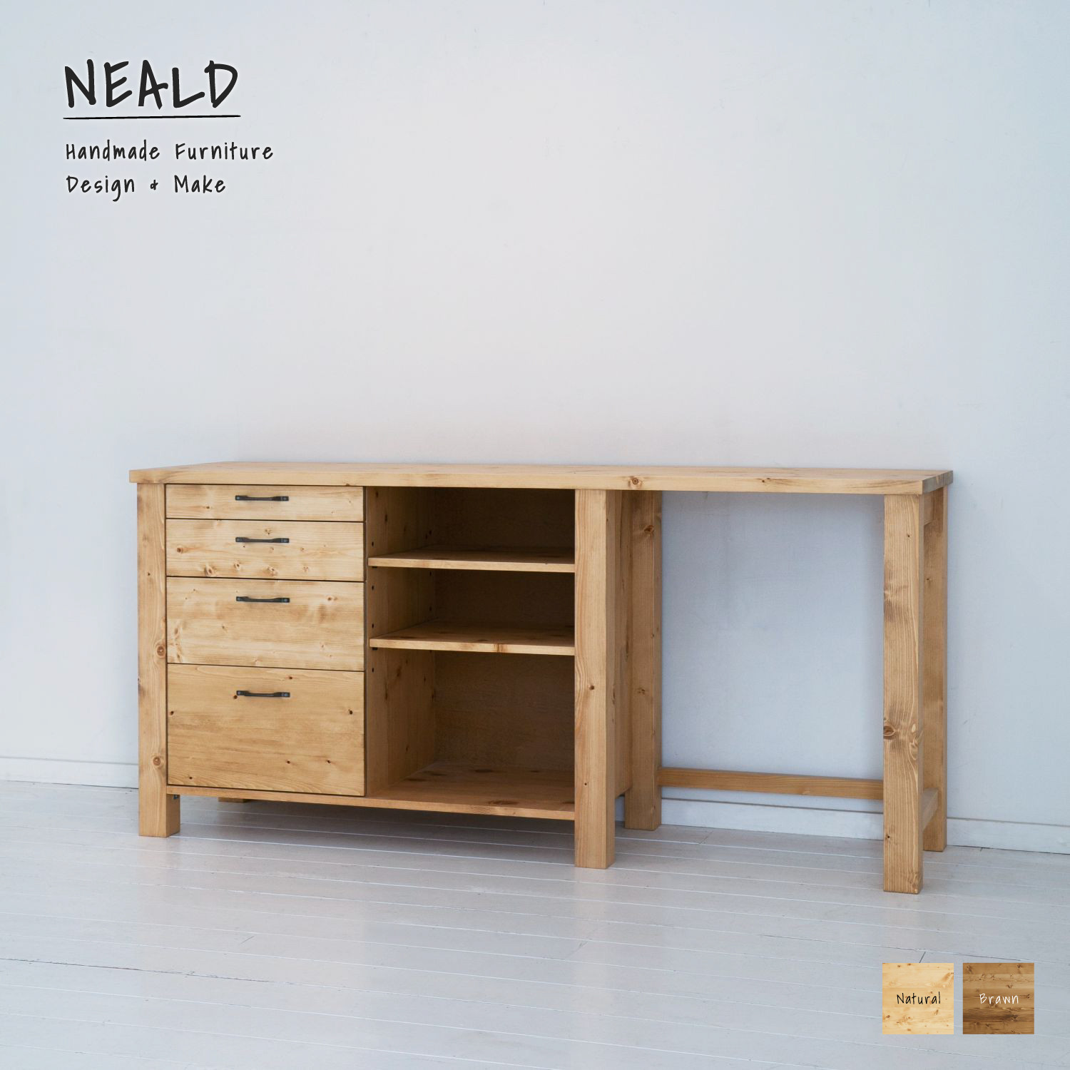 m 国産 木村商事 キッチンカウンター、キッチンボード、幅117cm