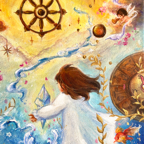 原画 【 夢の途中 】 アート アクリル