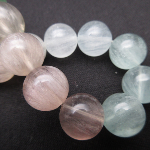 ①天然石　17mm コンブテクスチャーフローライト　　内周17cm ブレスレット 天然コンブテクスチャーフローライトブレスレット】/size(約17