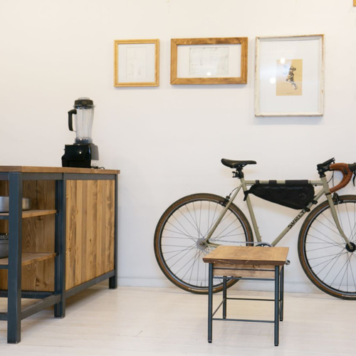 送料無料] 無垢 キッチンカウンター カップボード 食器棚 w180 [受注