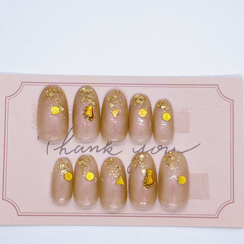 現品】ネイルチップ ハンドメイド ニュアンスネイル ジェルネイル つけ  