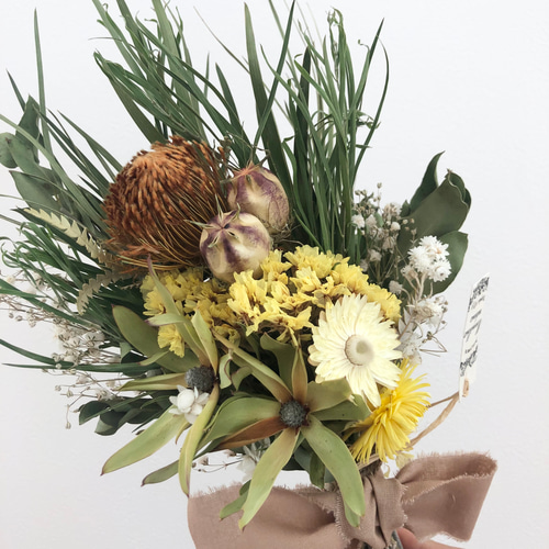 ドライフラワースワッグ ネイティブフラワーのナチュラル