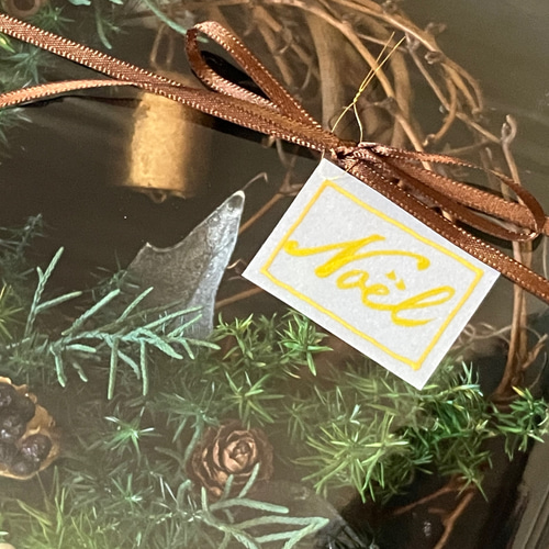 クリスマスリース ハーフリース プリザーブドフラワー 25cm Green 誕生