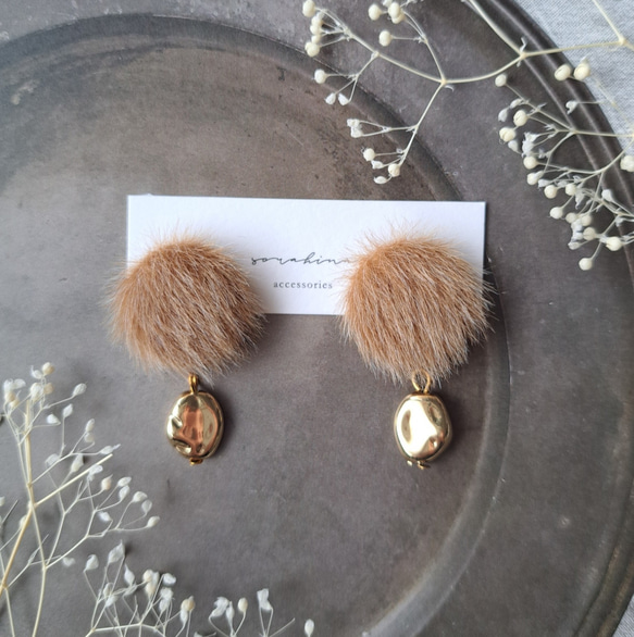 キュート❣️秋冬☆優しいチョコブラウン♡ニット調ベアとふわふわ