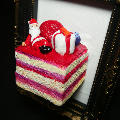 油絵 絵画 【飛び出すクリスマスケーキ】 絵画 HR 通販