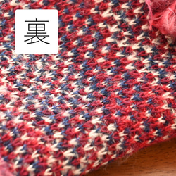 【ラスト1点】LADYチェック＊ふんわりシャギー×ふわとろファー ハンドウォーマー 8枚目の画像