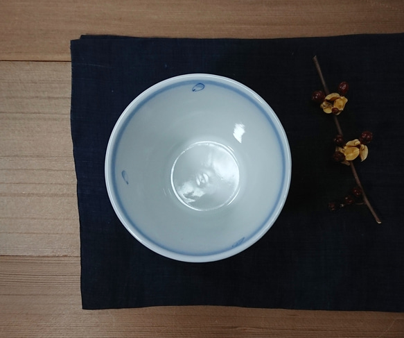 フリーカップ（花びら）手描き 九谷焼 染付　蕎麦猪口 3枚目の画像