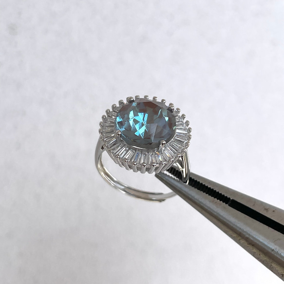 ヴィンテージサフィレット　アンティーク調リング　フリーサイズ アンティークサフィレット（約8㎜）Slver925製指輪