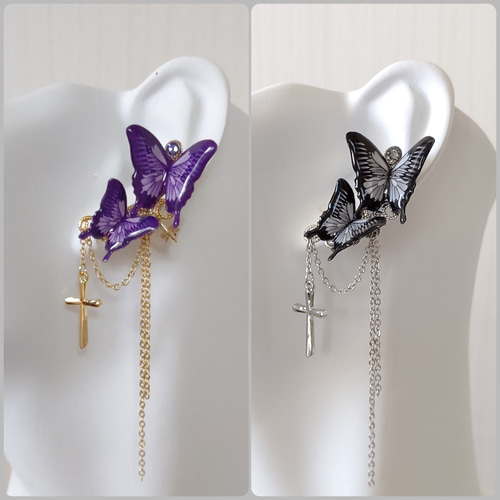 AHCAHCUM.muchacha 蝶々バレッタ 蝶々イヤーカフ 4点セット AHCAHCUM.muchacha 蝶々バレッタ 蝶々イヤーカフ 4点セット