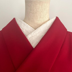 半衿 氷割れの刺繍 コットンレース 半襟 オフ白 亀甲 星 エンブロイダリー 3枚目の画像