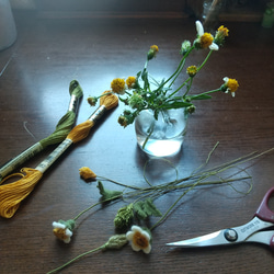 野の花のブローチ(シロバナセンダングサ) 3枚目の画像