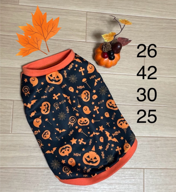 高級感あるオリジナルプリント生地 ハロウィン犬服【完成品M