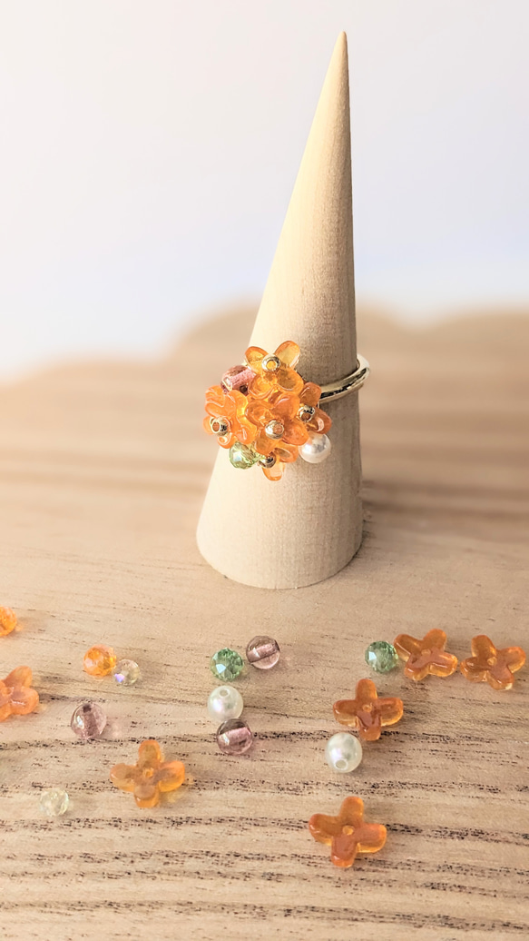 花薫る　金木犀の指輪　フリーサイズ 2枚目の画像