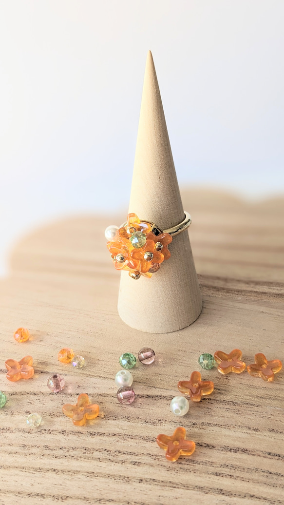 花薫る　金木犀の指輪　フリーサイズ 1枚目の画像