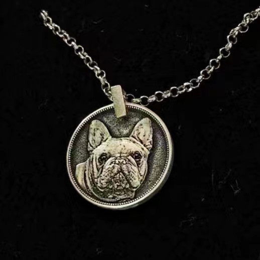 オーダーメイド うちの子ネックレス ペットネックレス肖像画  ネームネックレス犬猫似顔絵 カスタムマスターグレードの彫刻