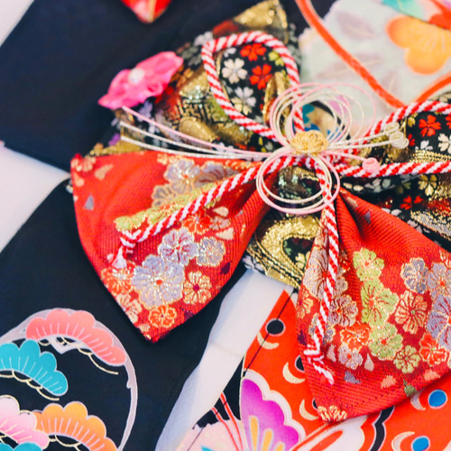 aibo 艶やかきもの：胡蝶と松（aiboちゃん用・ハンドメイドのお洋服