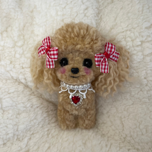 ♡羊毛フェルト♡毛糸♡犬♡トイプードル♡トイプーちゃん