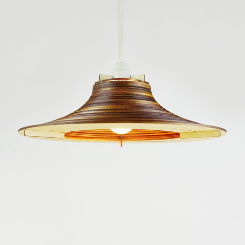 ビッグハット（ネイキッド）」木製ペンダントライト 照明