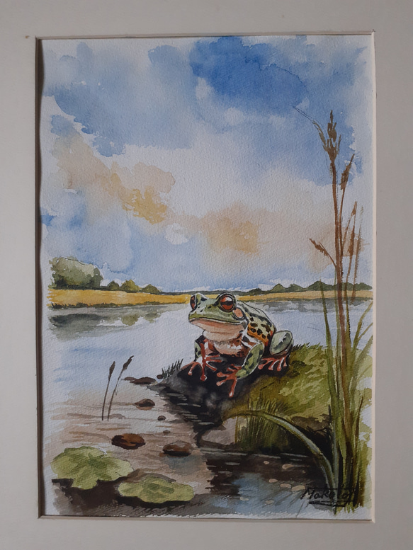 耕作【アクリル画】 絵画 絵 原画 キャンバス画 抽象画 可愛い