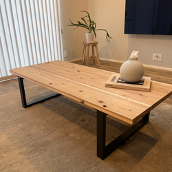 ランダムデザインのローテーブル ハンドメイド 家具