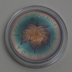 銀貨　トーンドシルバーコイン　カナダメイプルリーフ1オンス　Gump作　23061516 4枚目の画像