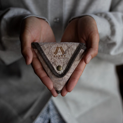 triangle coin　purse 【brown】 1枚目の画像