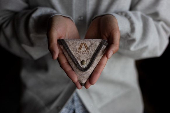 triangle coin　purse 【brown】 1枚目の画像