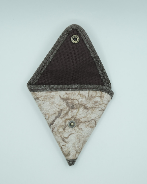 triangle coin　purse 【brown】 3枚目の画像