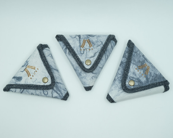 triangle coin　purse 【navy】 6枚目の画像